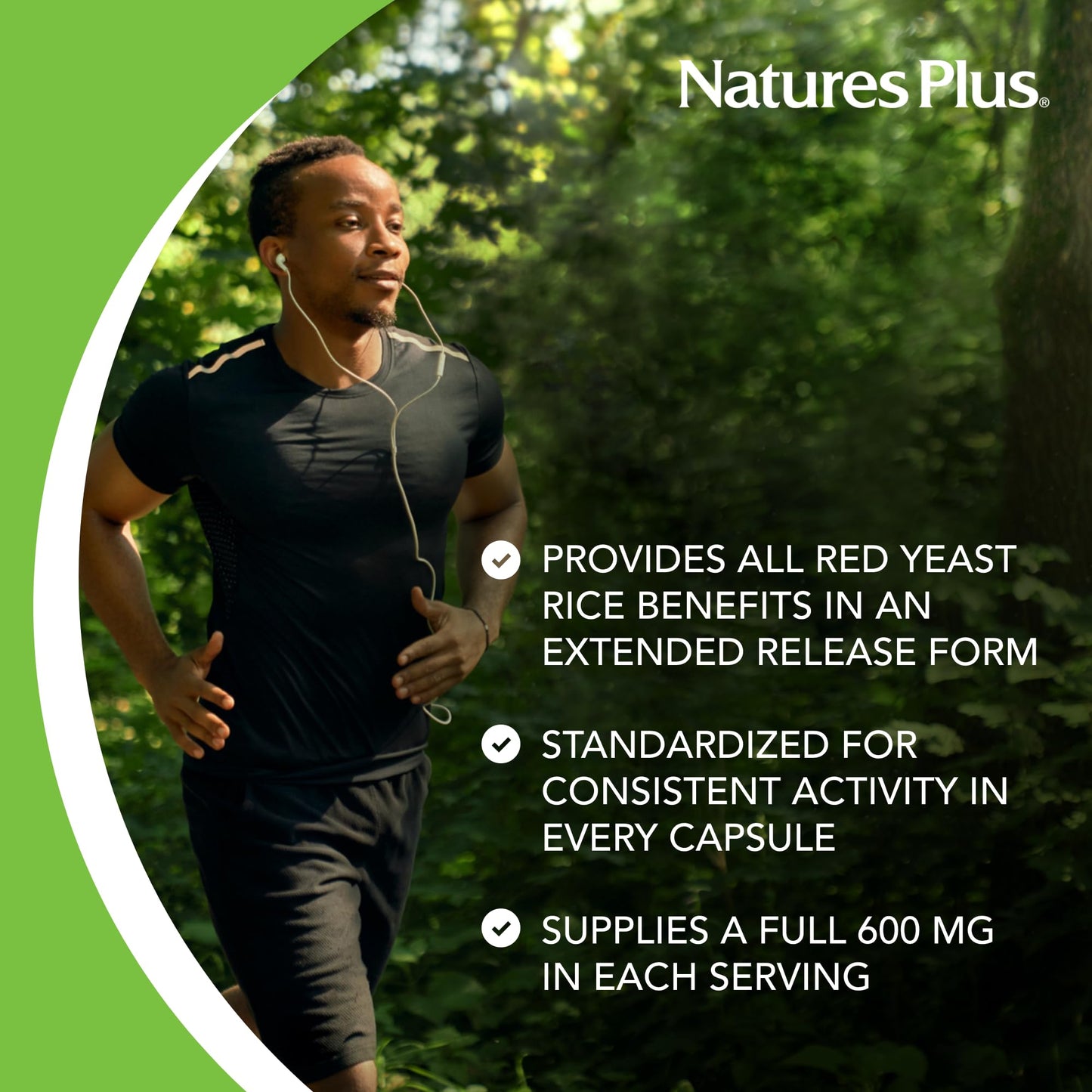 NaturesPlus Herbal Actives Red Yeast Rice Extended Release 600 mg – 3-Pack, 180 Servings – Vegetarian, Gluten Free