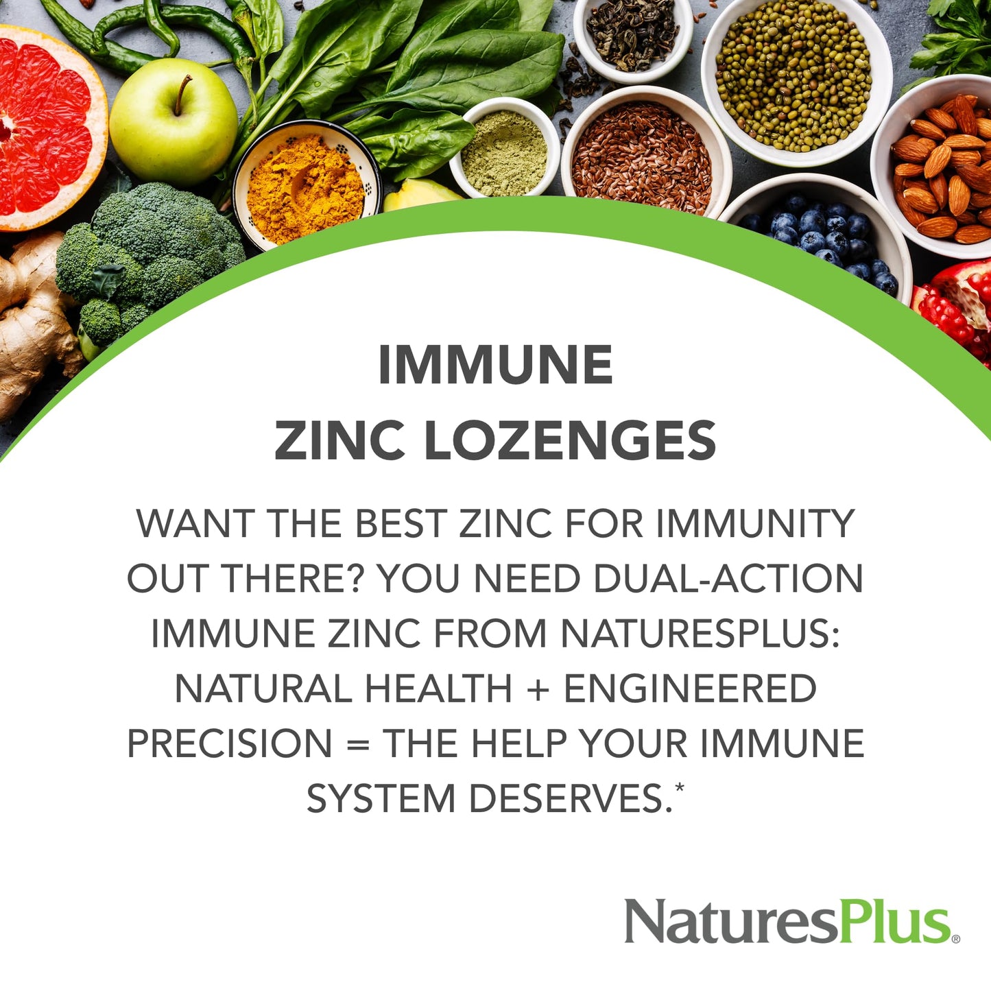 NaturesPlus Immune Zinc Lozenge Berry - 60 Lozenges - Dual-Action Zinc Formula - Vegan & Gluten Free