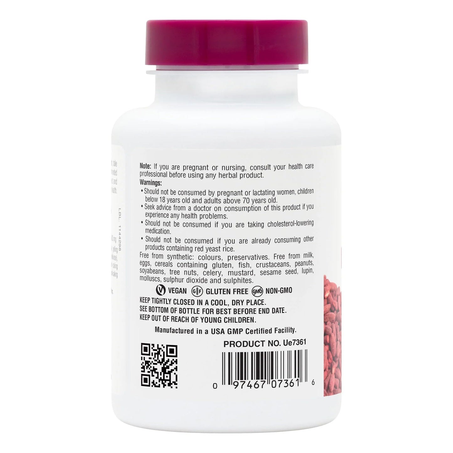 NaturesPlus Herbal Actives Red Yeast Rice Extended Release 600 mg – 120 Total Servings, Vegetarian & Gluten Free