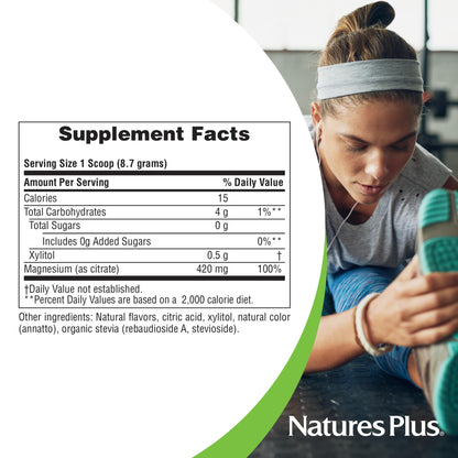 NaturesPlus KalmAssure Magnesium Powder – Orange Flavor, 120 Servings (2-Pack)