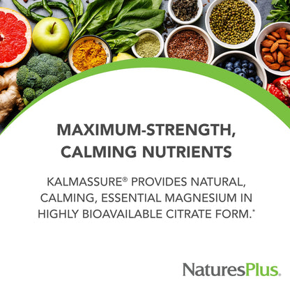 NaturesPlus KalmAssure Magnesium Powder – Orange Flavor, 120 Servings (2-Pack)