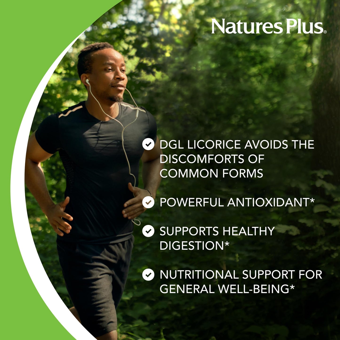 NaturesPlus Herbal Actives Licorice (DGL) 500 mg - 60 Capsules (Pack of 3) | Digestive Support & Well-Being