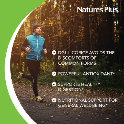 NaturesPlus Herbal Actives Licorice DGL Capsules 500mg | 60 Vegan Servings