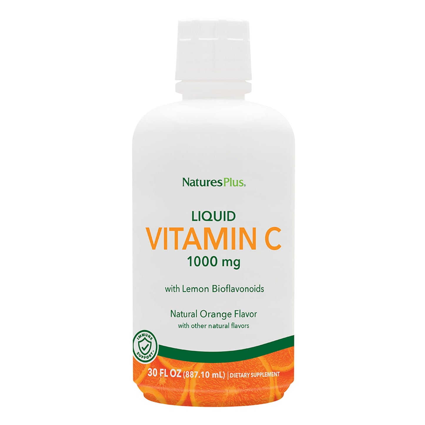 NaturesPlus Liquid Vitamin C 1000 mg - 30 oz | Lemon Bioflavonoids | Vegetarian, Gluten Free | 30 Servings