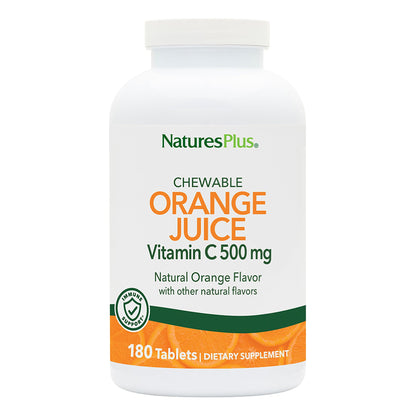 NaturesPlus Orange Juice Vitamin C 500 mg - 360 Servings (2-Pack) - Gentle on Stomach, Vegan, Gluten Free, Immune Support