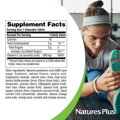 NaturesPlus Orange Juice Vitamin C 500 mg - 360 Servings (2-Pack) - Gentle on Stomach, Vegan, Gluten Free, Immune Support