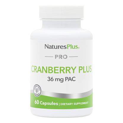 NaturesPlus PRO Cranberry Plus - 60 Capsules | Non-GMO, Gluten Free | 60 Servings