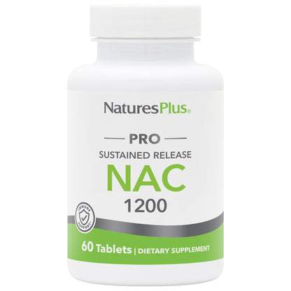 NaturesPlus PRO NAC 1200 mg - 60 Tablets | Replenish Glutathione - 30 Servings