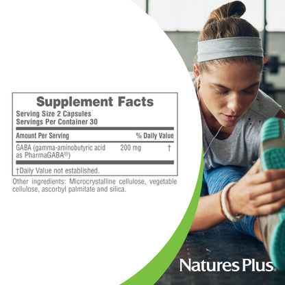 NaturesPlus PRO PharmaGABA - 60 Capsules | Calm, Focus & Relaxation