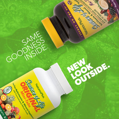 NaturesPlus Source of Life Mini-Tabs No Iron – Iron-Free Vegetarian Multivitamin, 180 Mini Tabs