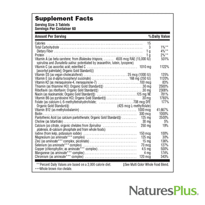 NaturesPlus Source of Life Gold Multivitamin – 180 Tablets, Blood & Bone Support, Immune Health | 60 Servings
