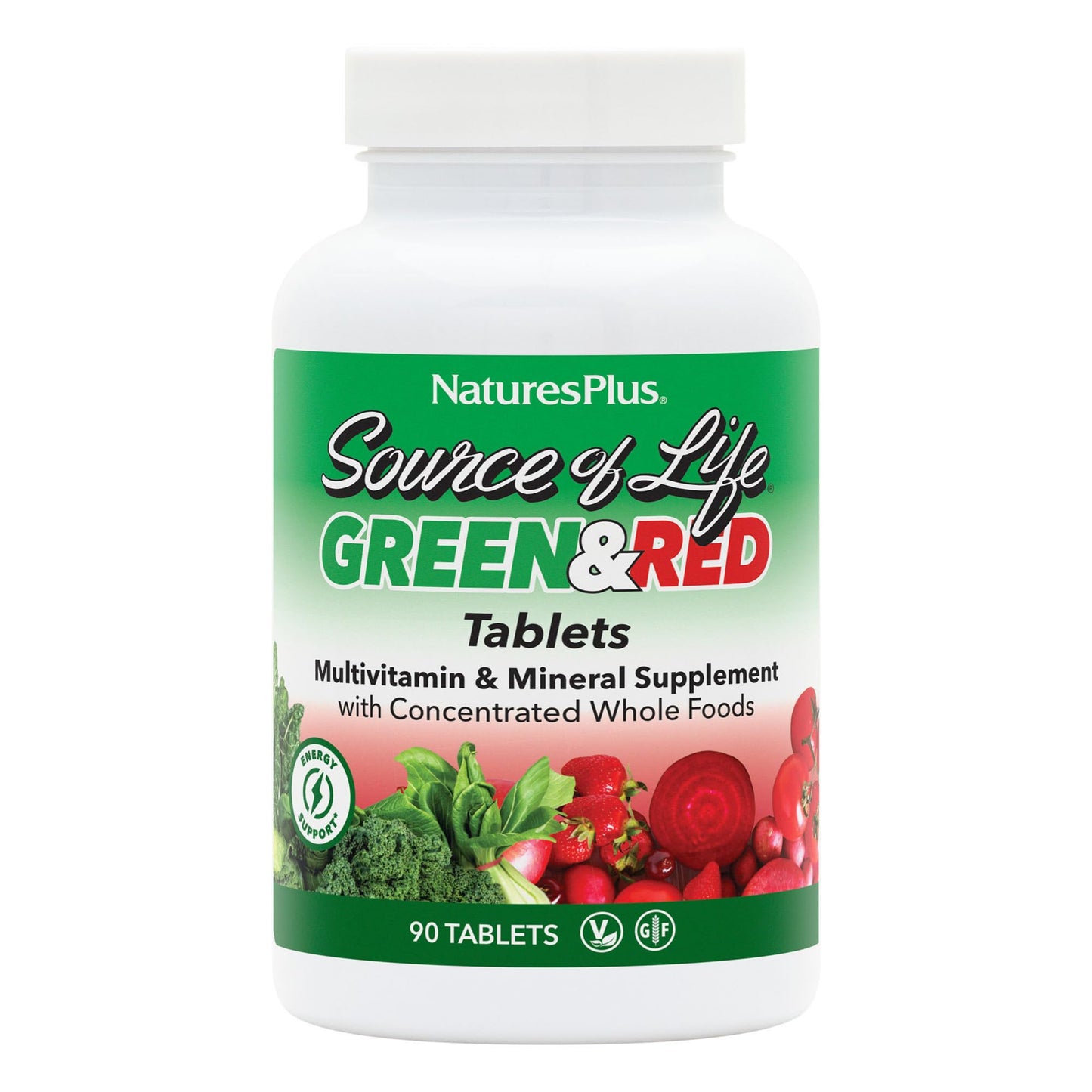 NaturesPlus Source of Life Green & Red Multivitamin – 90 Tablets