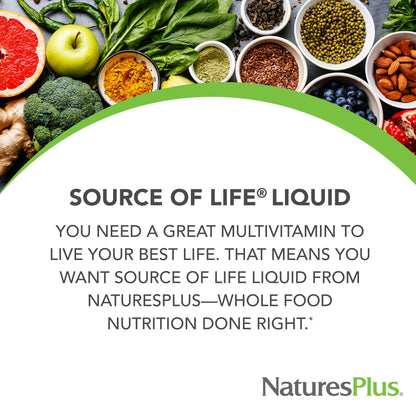 NaturesPlus Source of Life Liquid Tropical Fruit – 3-Pack, 90 Servings, Gluten Free & Vegetarian
