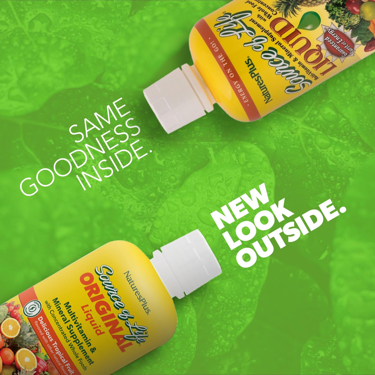 NaturesPlus Source of Life Liquid Tropical Fruit – Pack of 2, 60 Servings, Gluten Free & Vegetarian