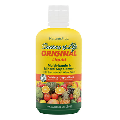 NaturesPlus Source of Life Liquid Tropical Fruit – 3-Pack, 90 Servings, Gluten Free & Vegetarian
