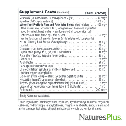 NaturesPlus Source of Life No Iron Tablets – Vegetarian Multivitamin, Gluten-Free, 60 Servings