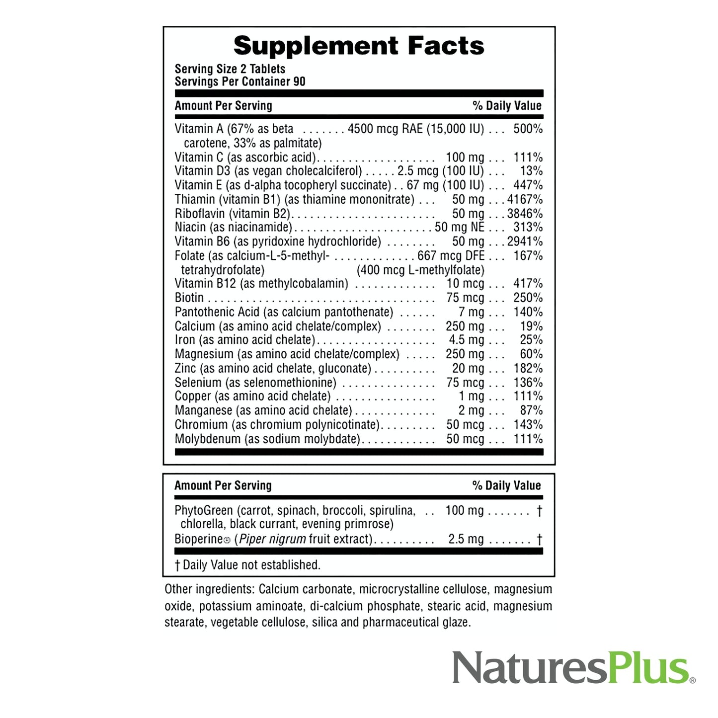 NaturesPlus Source of Life Power Teen - 180 Veg Tablets | Teen Multivitamin & Minerals | Gluten-Free