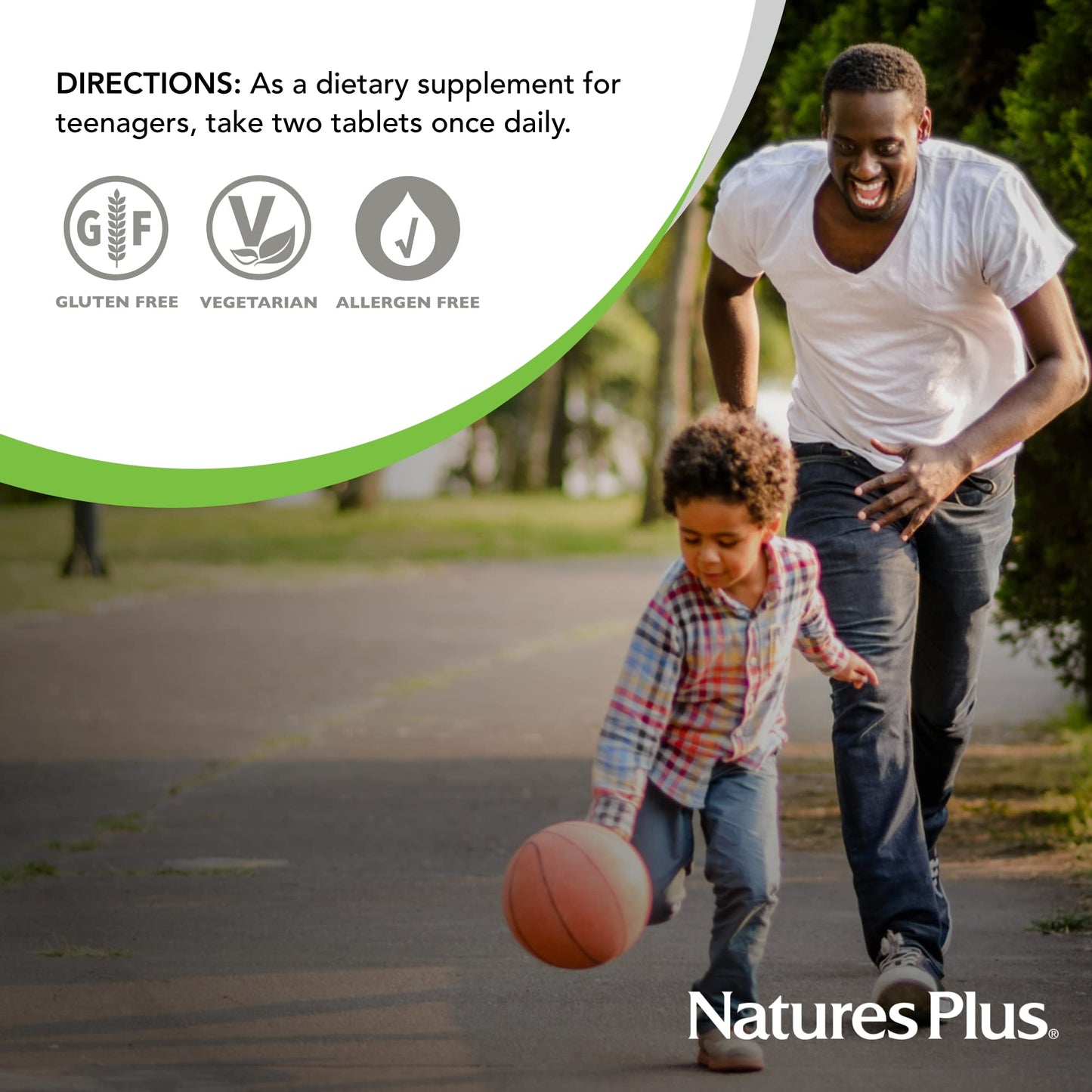 NaturesPlus Source of Life Power Teen - 180 Veg Tablets | Teen Multivitamin & Minerals | Gluten-Free