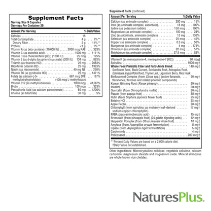 NaturesPlus Source of Life - Multivitamin & Mineral, 2x180 Tablets (40 Servings)