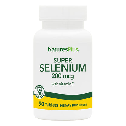 NaturesPlus Super Selenium Complex - 200 mcg, 90 Vegetarian Tablets | Thyroid Support & Antioxidant