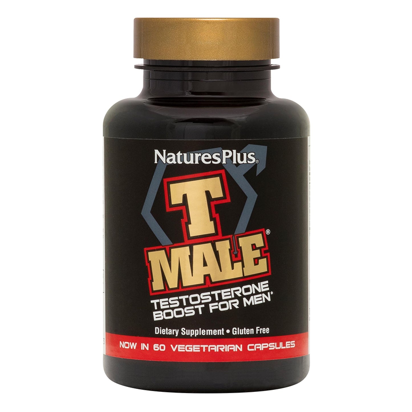 NaturesPlus T-Male – Gluten Free 2-Pack (60 Veg Capsules) with Ginseng & Rhodiola