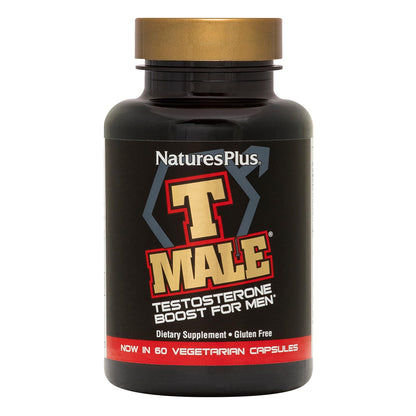 NaturesPlus T-Male – Gluten Free 2-Pack (60 Veg Capsules) with Ginseng & Rhodiola