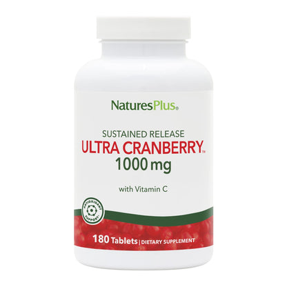 NaturesPlus Ultra Cranberry 1000mg | Sustained Release, 180 Vegetarian Tablets