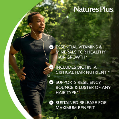 NaturesPlus Ultra Hair – 90 Tablets (Pack of 2), Sustained Release, Gluten Free – 90 Servings