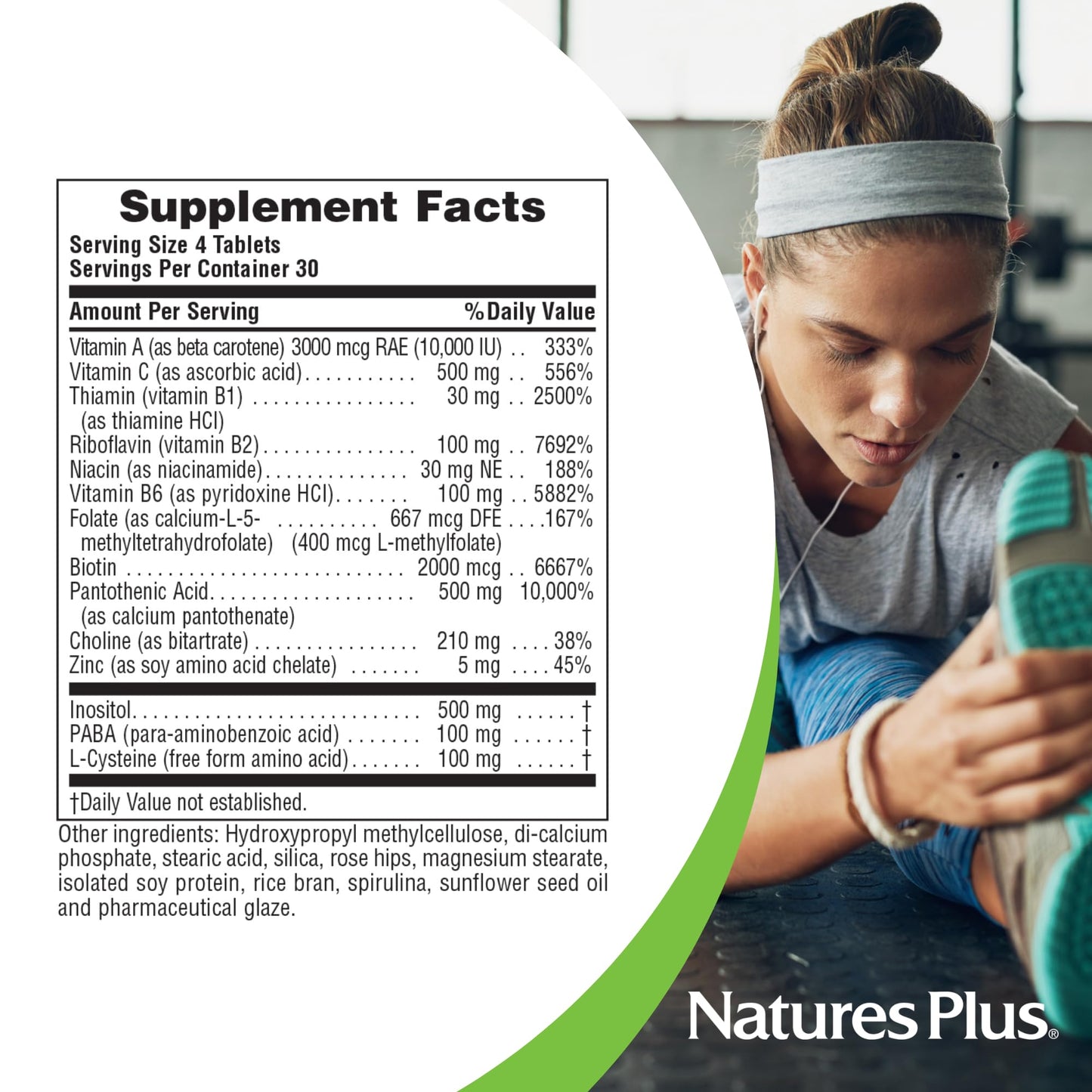 NaturesPlus Ultra Hair - 120 Mini Tablets (Pack of 2) | 60 Servings | Gluten Free
