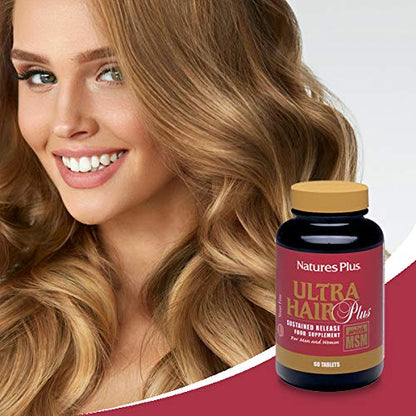 NaturesPlus Ultra Hair Plus 60 Tablets Pack of 2 | Gluten Free