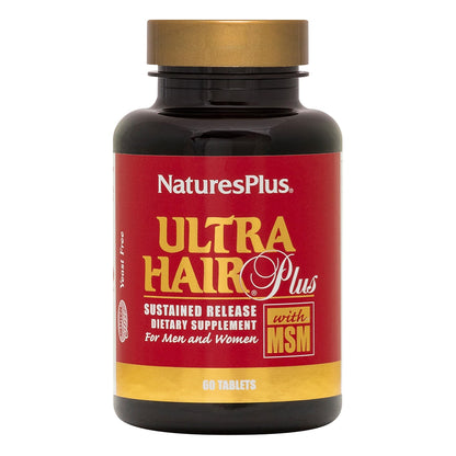 NaturesPlus Ultra Hair Plus 60 Tablets Pack of 2 | Gluten Free