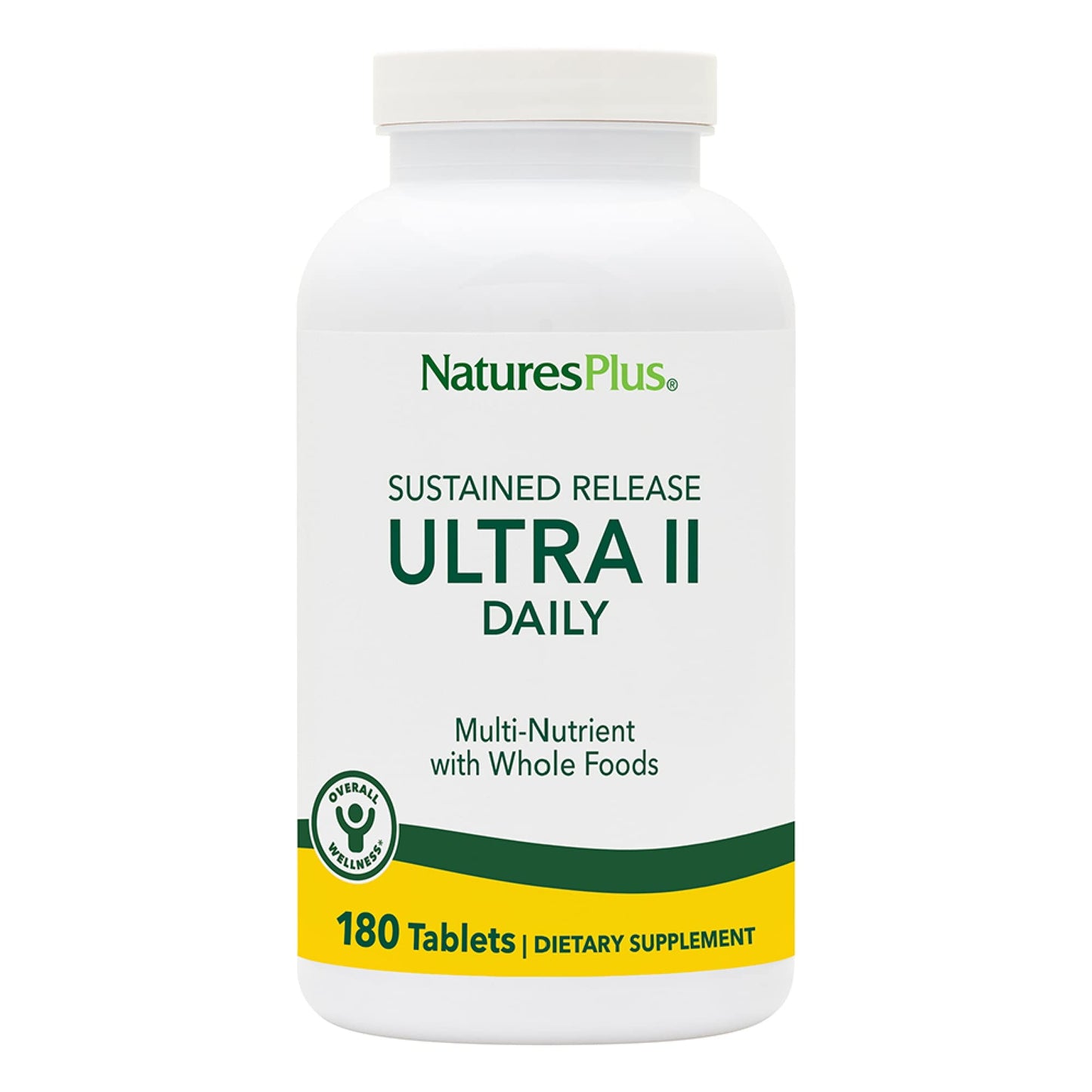 NaturesPlus Ultra II Daily - 180 Tablets | Multivitamin with Whole Foods for Daily Energy & Immune Support | Sustained Release