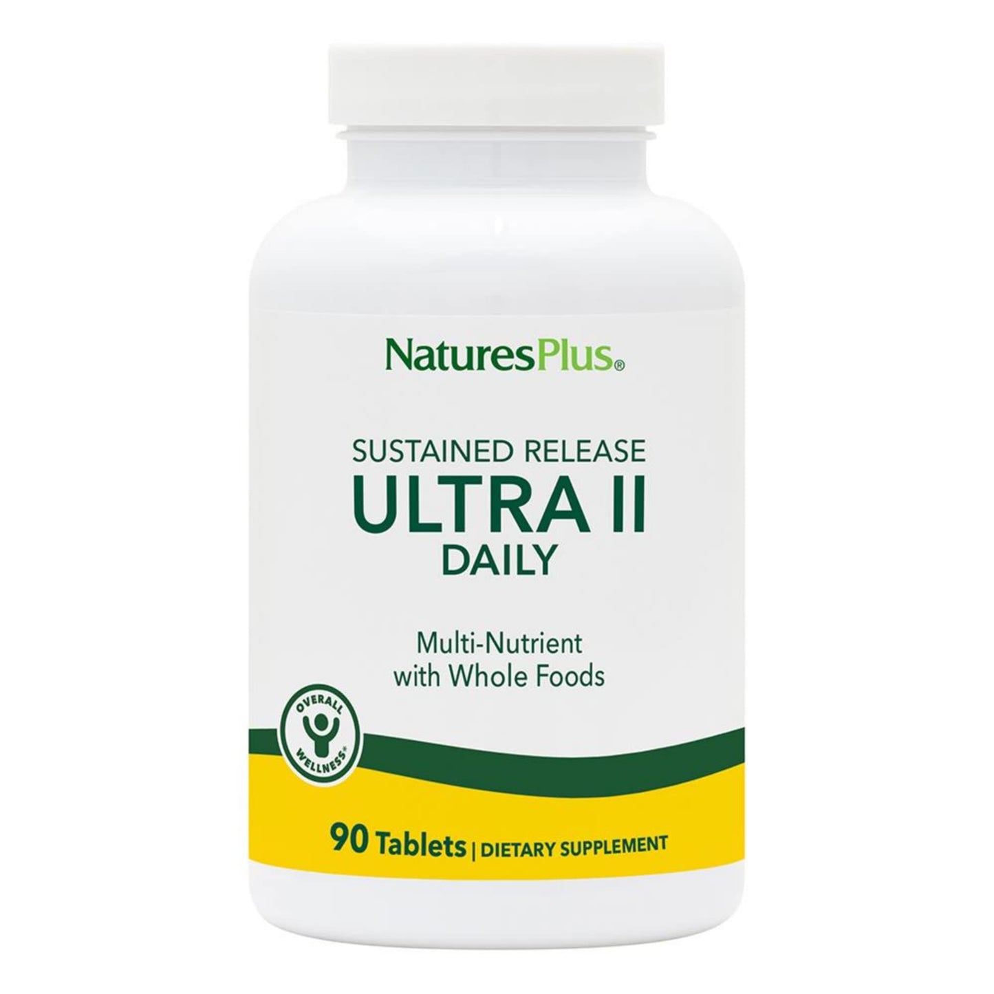 NaturesPlus Ultra II Daily Multivitamin with Whole Foods – 90 Tablets, Sustained Release