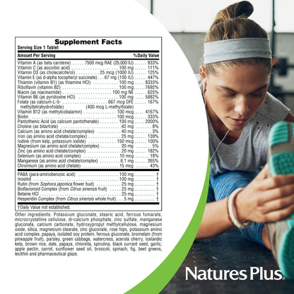 NaturesPlus Ultra II Daily - 180 Tablets | Multivitamin with Whole Foods for Daily Energy & Immune Support | Sustained Release