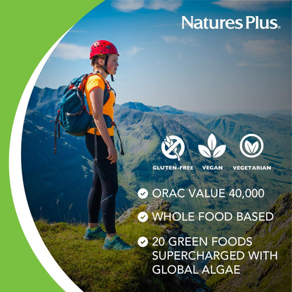 NaturesPlus Ultra Juice Green Powder – Organic Greens, 60 Servings