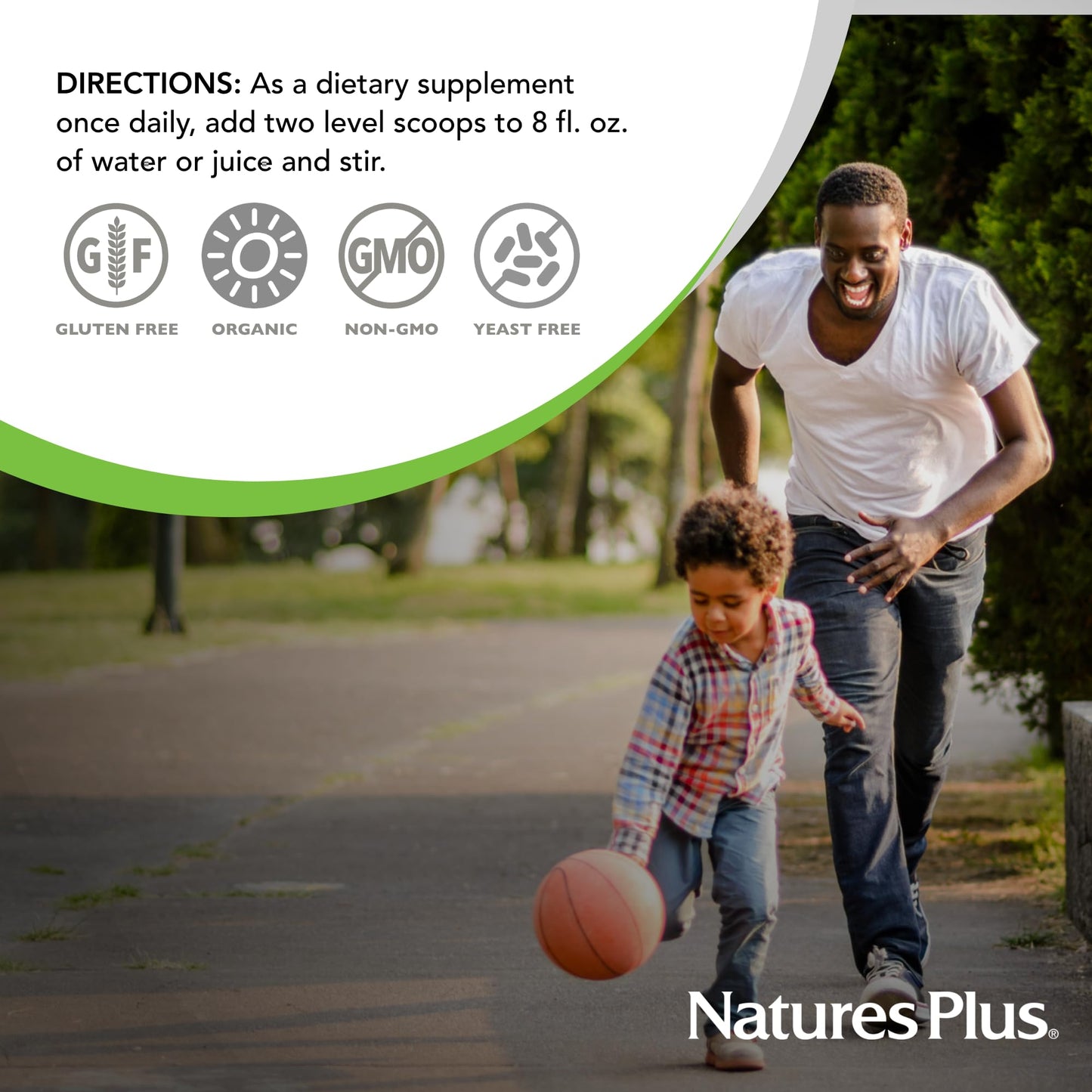 NaturesPlus Ultra Juice Green Powder – Organic Greens, 60 Servings