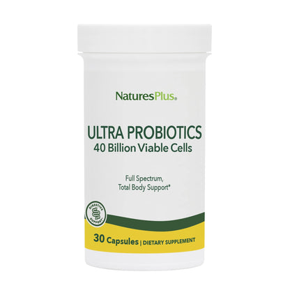 NaturesPlus Ultra Probiotics - 30 Vegan Capsules | Full Spectrum
