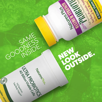 NaturesPlus Ultra Probiotics - 30 Vegan Capsules | Full Spectrum