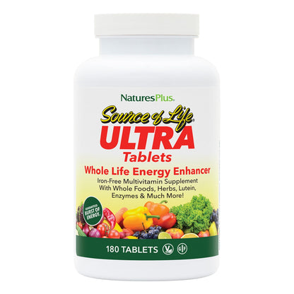 NaturesPlus Ultra Source of Life No-Iron Multivitamin - 180 Tablets