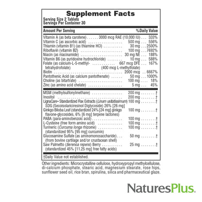 NaturesPlus Womens Ultra Hair Plus – 60 Sustained Release Tablets (Pack of 2) Gluten Free Hair Support
