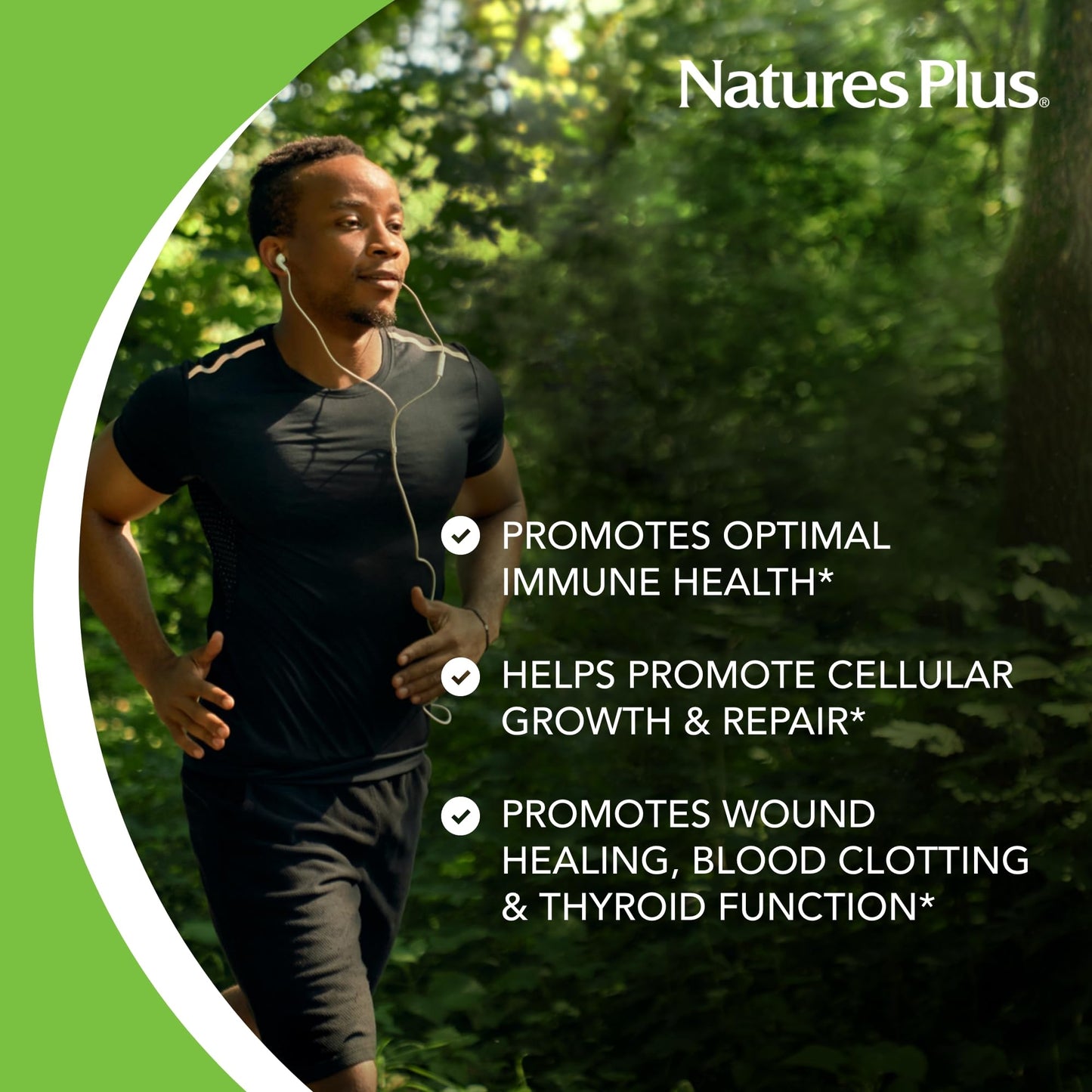 NaturesPlus Zinc - 50 mg, 90 Tablets | Supports Immune Health & Overall Well-Being | High-Potency Amino Acid Chelate | Gluten Free, Vegetarian