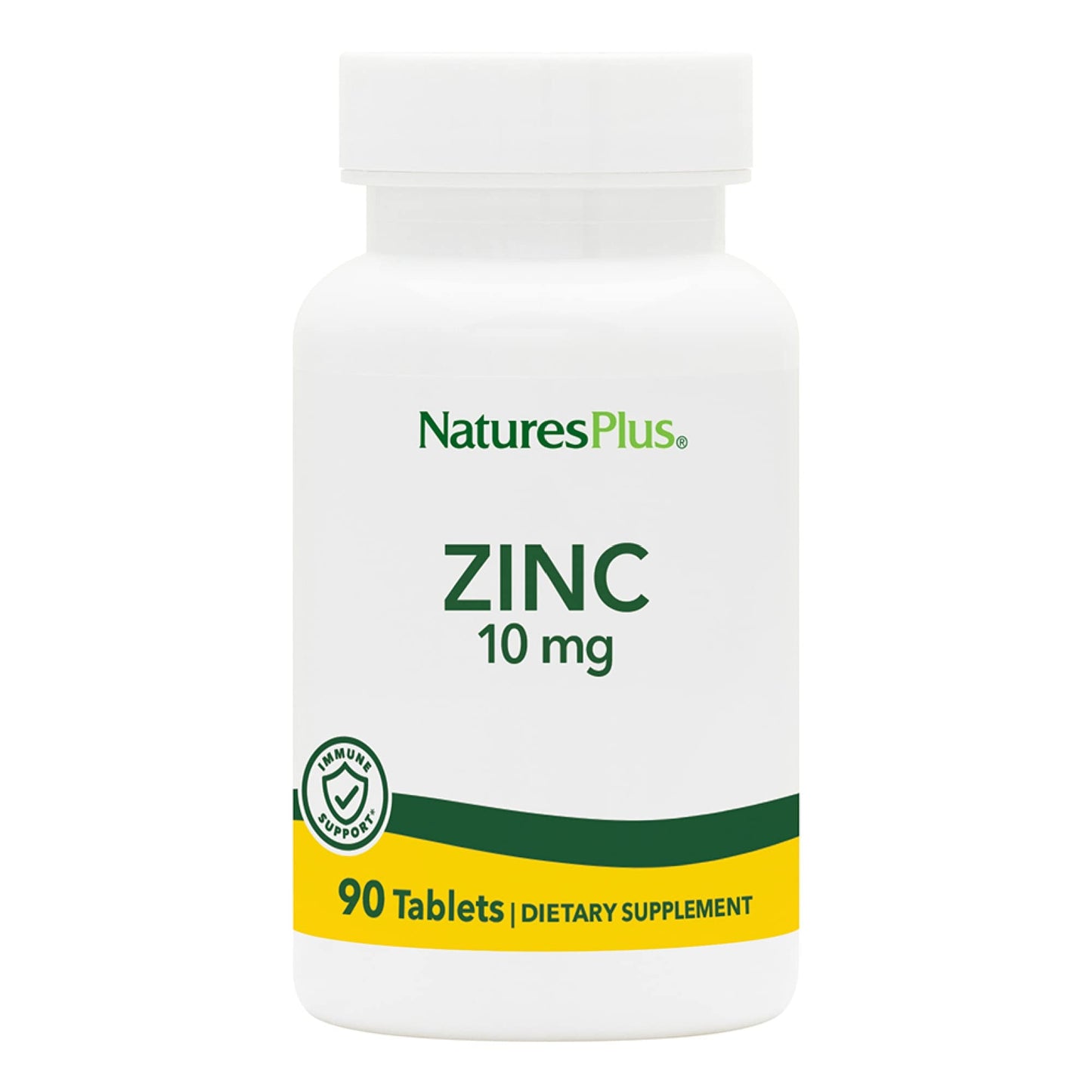 NaturesPlus Zinc Tablets 10 mg – 90 Vegetarian Servings | Immune Support, Digestion & Vision