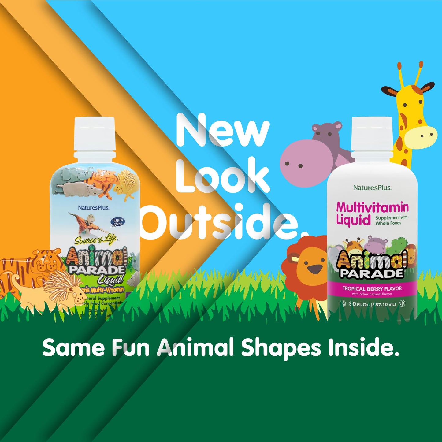 Animal Parade Source of Life Kids Multivitamin – Tropical Berry (30 oz, 60 Servings) | Vegetarian & Gluten-Free