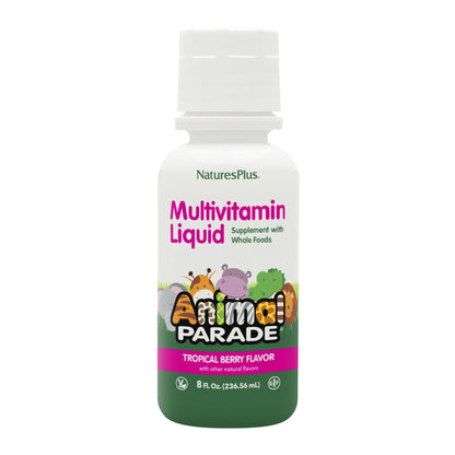 NaturesPlus Animal Parade Kids Liquid Multivitamin - Tropical Berry, 8 oz