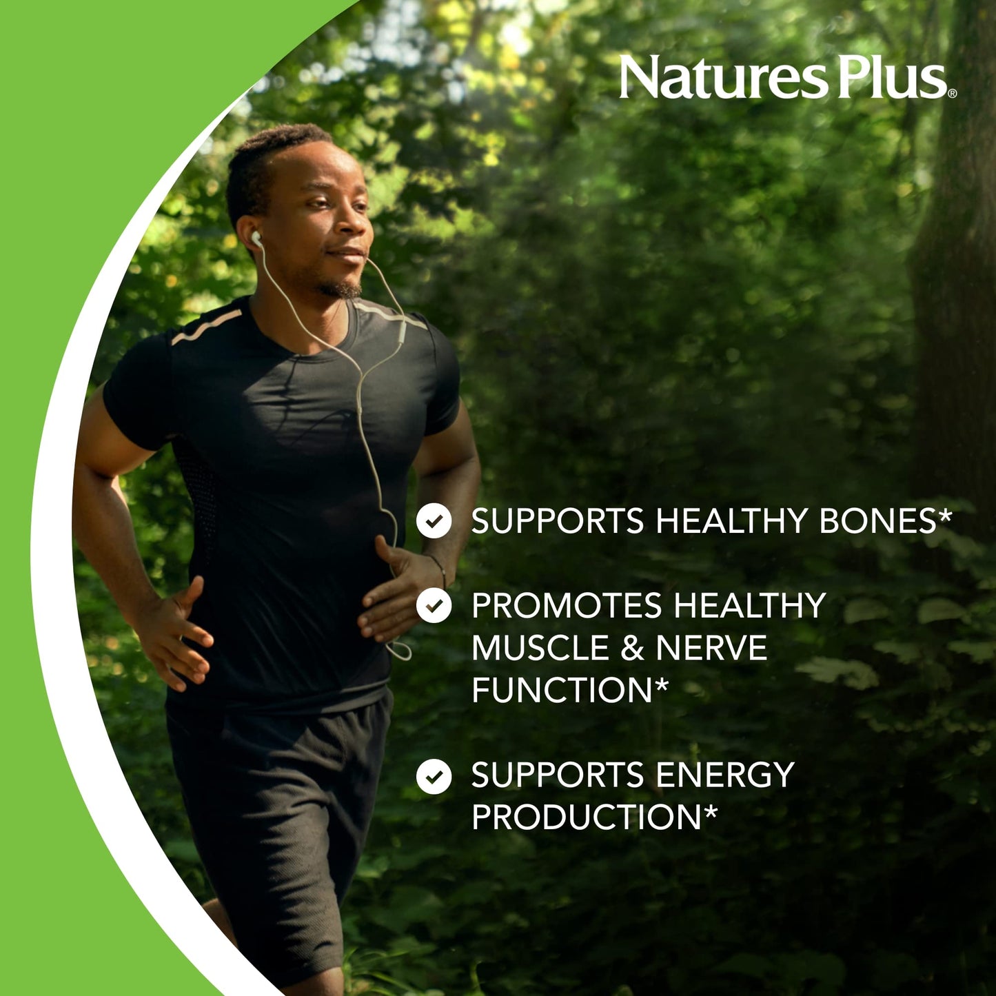 NaturesPlus Cal/Mag Citrate - 90 Veg Capsules | 500 mg Ca / 250 mg Mg | 30 Servings