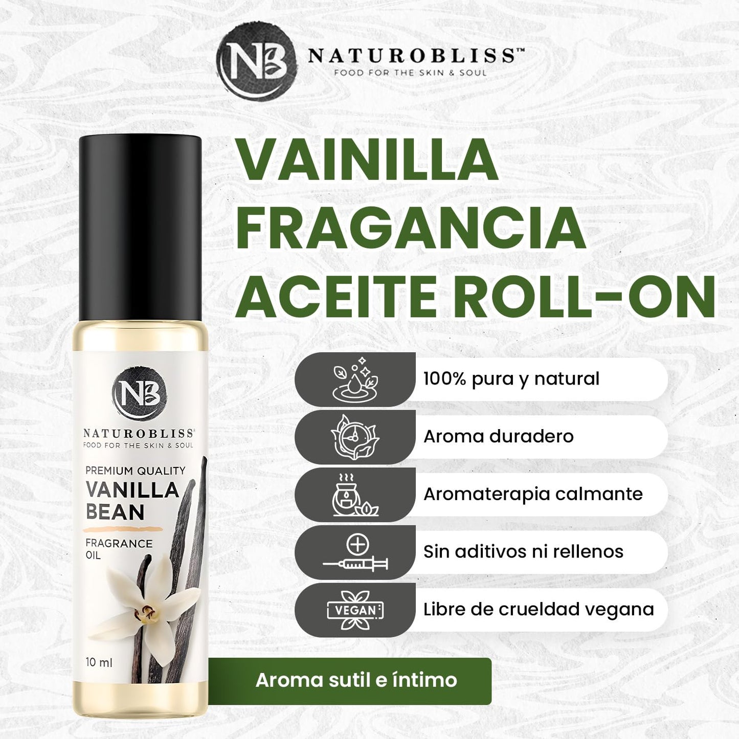 NaturoBliss Vanilla Perfume – Fragrance Oil Roll-On 10 ml | Premium Natural Vanilla