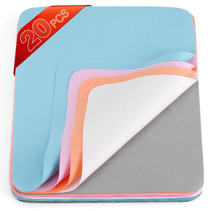 Navona 20 Pack Glasses Cleaning Cloth – Premium Microfiber, Ultra-Soft & Washable (5.7 × 6.8 in)