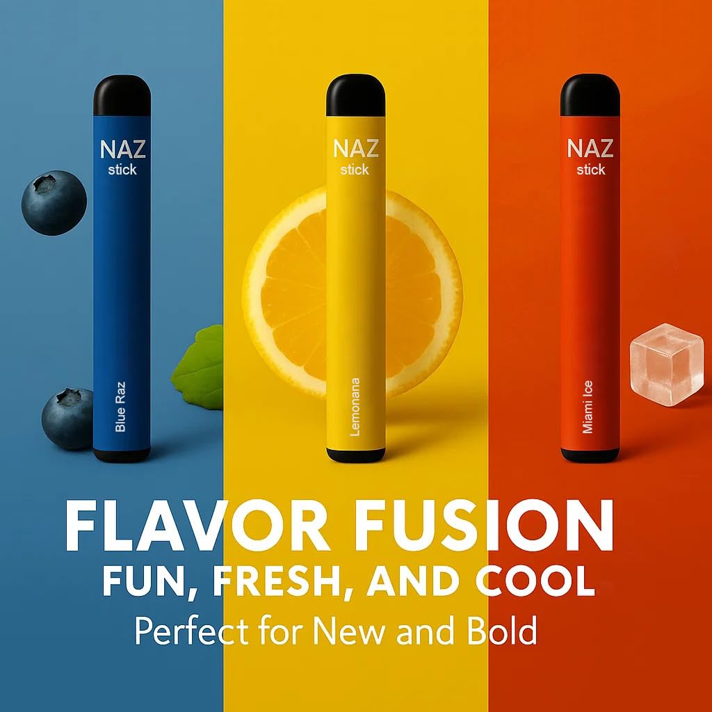 Naz Menthol Herbal Nasal Stick – Electric Inhaler, Spearmint & Eucalyptus (3-Pack)