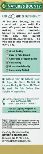 Nature’s Bounty Vitamin B-12 Sublingual Liquid 5000 mcg – Berry Flavor | 2 oz