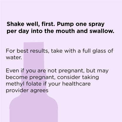 nbpure Methylfolate Vitamin B9 Spray Supplement – Liquid Folic Acid, 1 oz